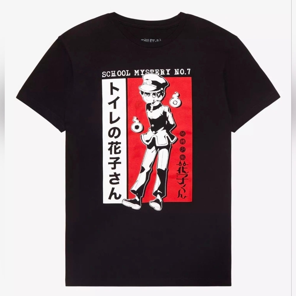 Goodie Two Sleeves Toilet-Bound Hanako-Kun T-Shirt Mens S Black Anime Graphic‎
